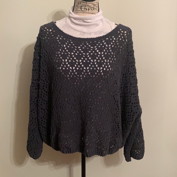 POL Sweaters - POL Chenille Cropped Sweater (Gray)